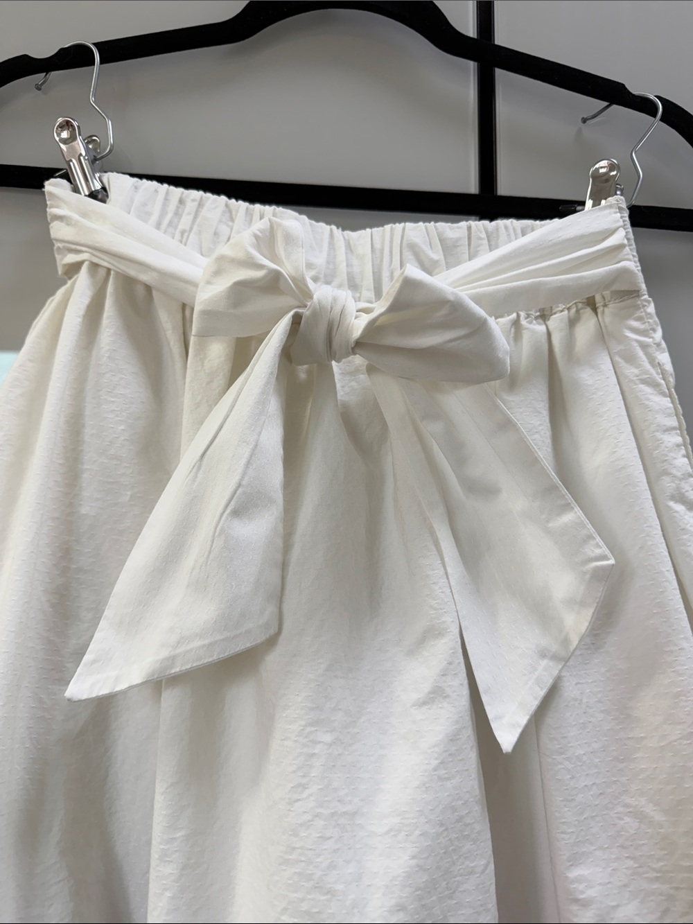 Anthropology White Embroidered Tiered Skirt with Purple & Teal Accents - Picture 7 of 7